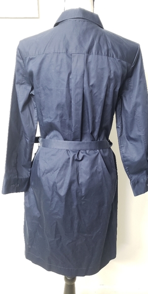 Theory navy blue belted dress sz. 8 - Picture 6 of 7